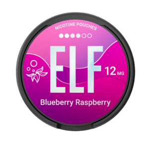 ELF Blueberry Raspberry 12mg slim nicotine pouch can