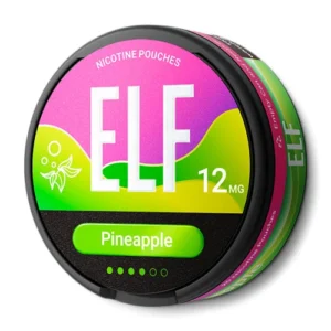 ELF Pineapple 12mg slim nicotine pouch can