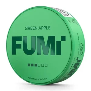 FUMI Green Apple Strong slim nicotine pouch can
