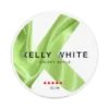 Kelly White Crispy Apple 10mg nicotine pouch can showing green apple artwork on white background