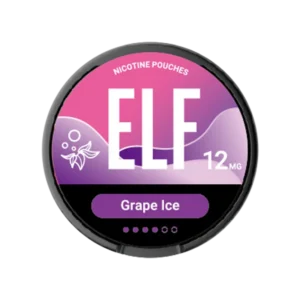 ELF Grape Ice 12mg slim nicotine pouch can