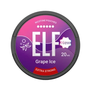 ELF Grape Ice Extra Strong 20mg slim nicotine pouch can