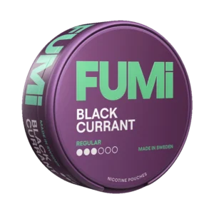 FUMI Blackcurrant Regular slim nicotine pouch can