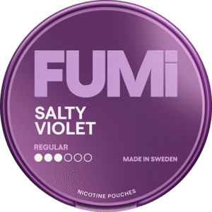 FUMI Salty Violet Regular slim nicotine pouch can