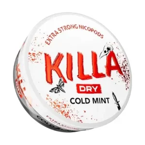 KILLA Dry Cold Mint strong nicotine pouch can